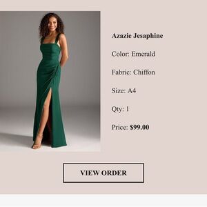 Azazie Emerald Green Bridesmaid Dress